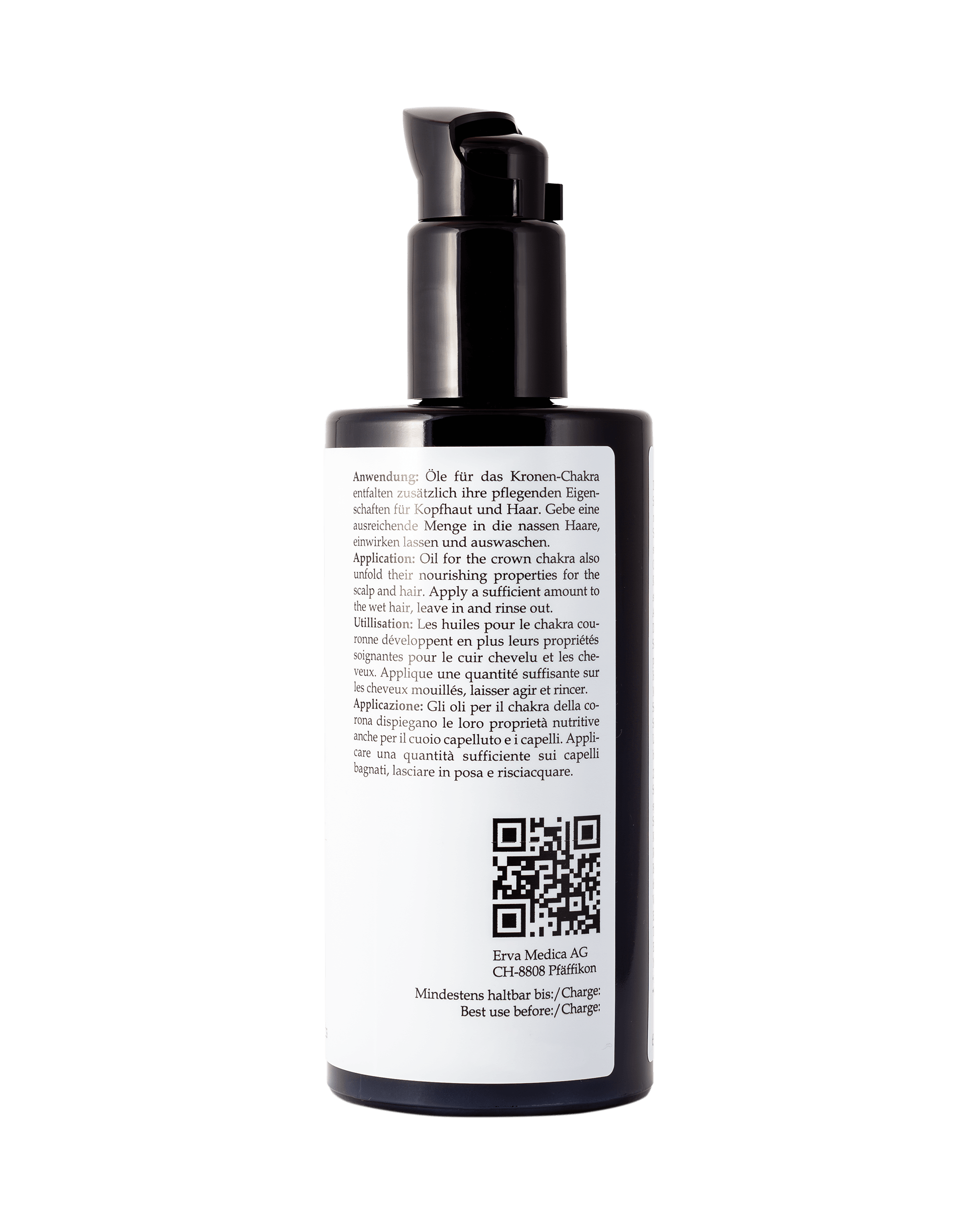 Produktfoto des SeelenLiebe Chakra Kosmetik Haar-Shampoos von rechts.