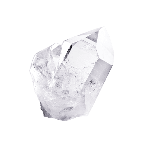 Isoliertes Bild von einem Bergkristall