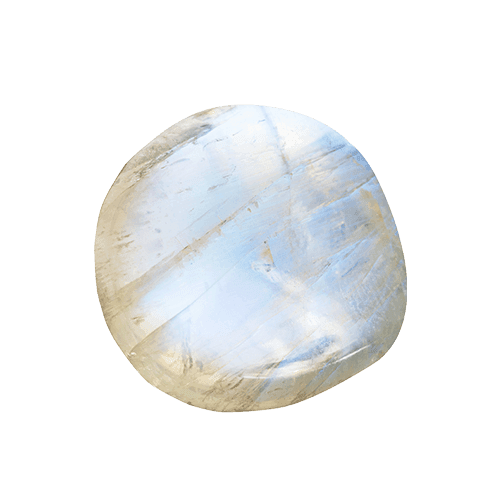 Isoliertes Bild von einem Mondstein