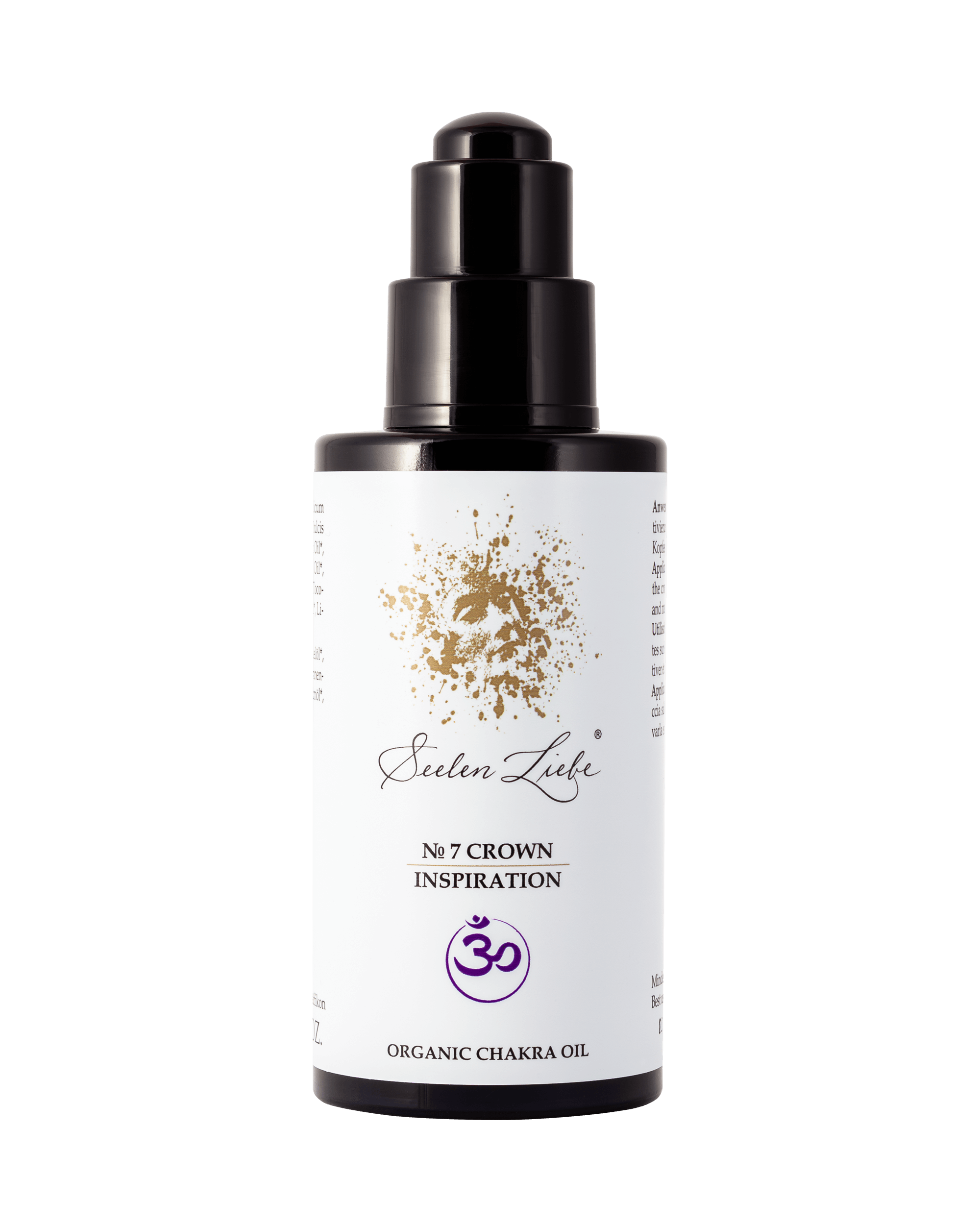 Produktfoto des SeelenLiebe Chakra Kosmetik Öls № 7 Crown Inspiration von vorne.