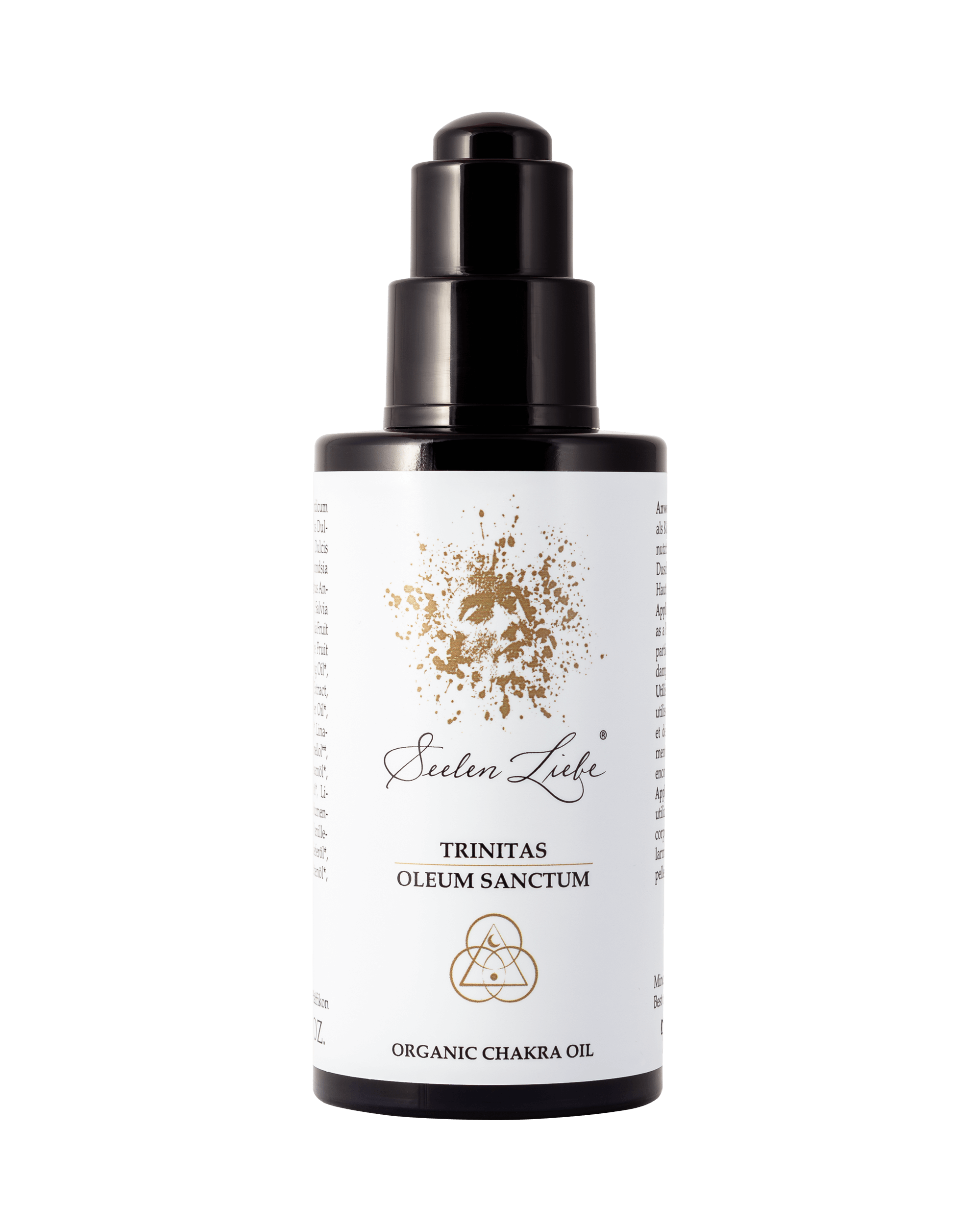 Produktfoto des SeelenLiebe Chakra Kosmetik Öls Trinitas Oleum Sanctum von vorne.